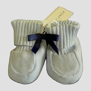 Janie and Jack Knit Baby Blue Booties